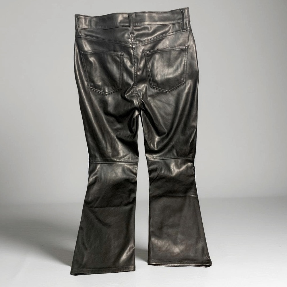 New GAP Vintage Slim High Rise Vegan Leather Pants 8 Petite - Picture 2 of 5